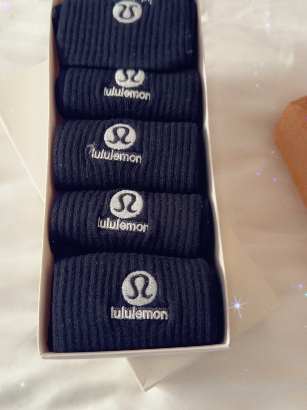 lululemon athletica Men’s Black Ribbed Athletic Socks - Set of 5